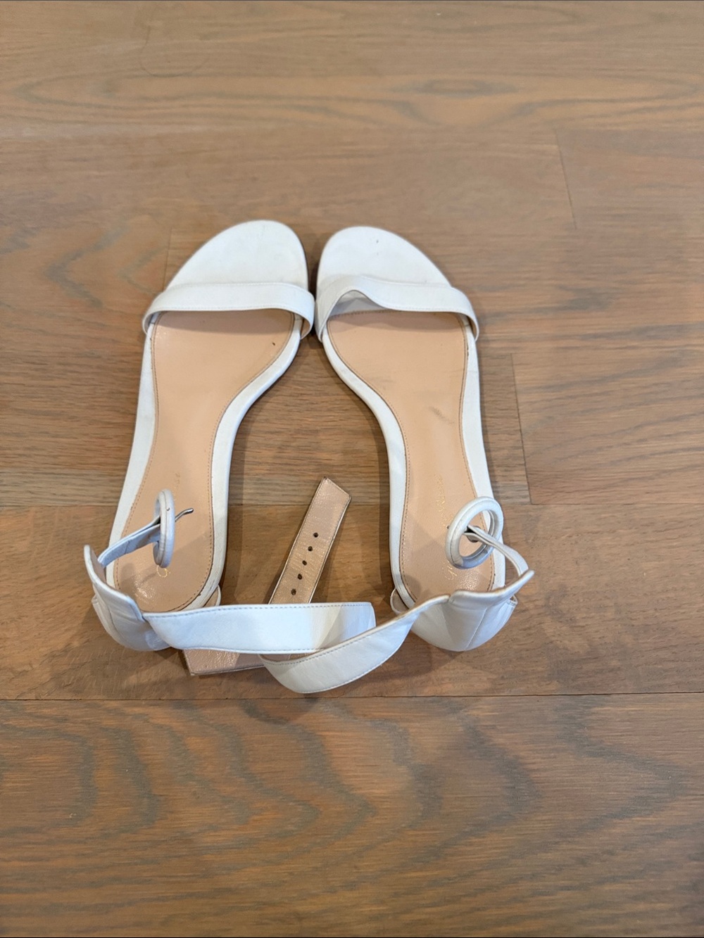 Gianvito Rossi White Ankle-Strap Sandals